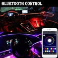 thumbnail image 4 of LNGOOR 6LED 8M Car Interior Atmosphere Strip Light RGB APP Cigarette Fiber Optic Neon, 4 of 6