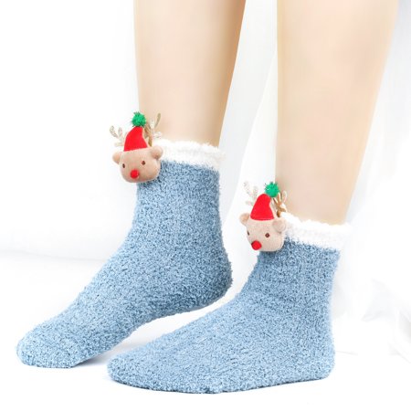 

jsaierl Women Christmas Medium Tube Knee Socks Striped Garter Cute Accessories Christmas Party
