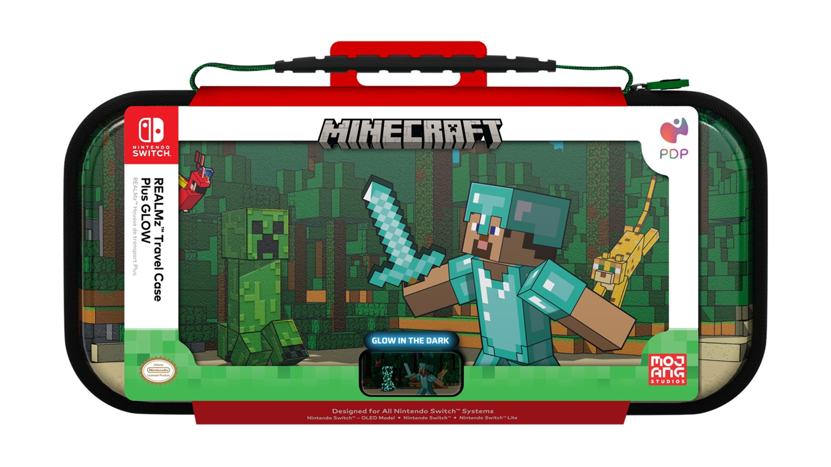 ケース&microSD128GB付Switch Nintendo Switch PDP, Travel Case Plus for Nintendo Switch, Forest Battle, Glow in