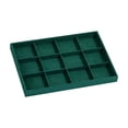 thumbnail image 2 of Caja de almacenamiento de joyas verde oscuro, caja de almacenamiento para clasificar anillos, pulseras, collares, accesorios de exhibición para pulseras, colgantes, bandeja para aretes y joyas,, 2 of 7
