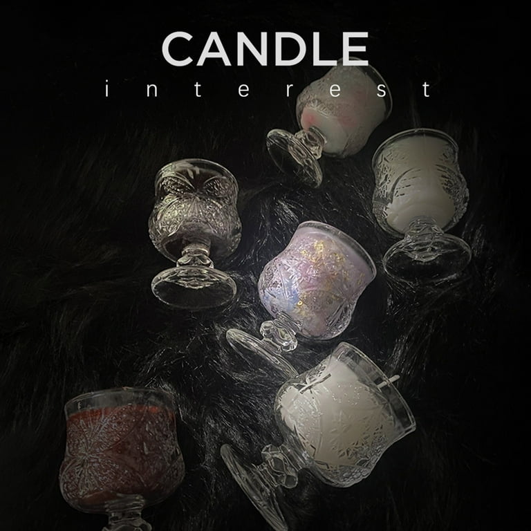 ZhyrZng Low Temperature Candles Wine Cup Shaped in The Dark