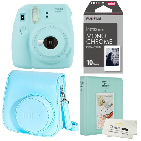 Fujifilm Instax Mini 9 Polaroid Ice Blue Instant Camera Plus Original Fuji Case