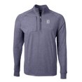 thumbnail image 2 of Men's Cutter & Buck Heather Navy Detroit Tigers Big & Tall Adapt Eco Knit Stretch Recycled Quarter-Zip Pullover Top, 2 of 3