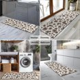 thumbnail image 2 of White Brown Sunflower Pattern Kitchen Rug Mat,Kitchen Runner Rugs Non Skid Washable,Decorative Kitchen Floor Mats for Kitchen,Sink,Laundry,17"X47", 2 of 5