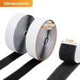 thumbnail image 4 of Hook and Loop Tape 30Ft x 1 Inch, 2 Rolls Heavy Duty Hook and Loop Tape with Backing, Keep Couch Cushions from Sliding, Rug Gripper Tape & Pads, Black, 4 of 7