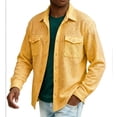 thumbnail image 4 of LEKWK Mens Long Sleeve Shirts Regular Fit Lapel Collar Dress Shirts Cable Knit Texture Pocket Casual Stylish Business Work Party Daily, 4 of 6