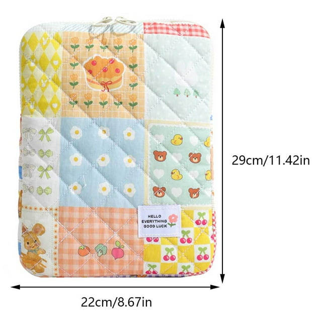 Flower Pattern Laptop Sleeve Case Bags Shockproof Computer Cover Bag Tablet Pouch for Macbook Air Pro 11 13 14 15 Inch Cover Plaid S