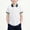 White, variant on hoksml Boys Short Sleeve Color Block Collared Shirt, Kids Casual Back to School Uniform Top