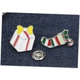 thumbnail image 4 of IBASETOY 4 Pcs Christmas Brooch Pin Retro Classic Assorted Color Decoration Lovers, 4 of 6