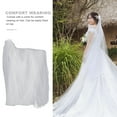 thumbnail image 5 of FUEENIRVA White Wedding Veil Two Layer Floor Length Tulle with Comb for Bridal Use, 5 of 9