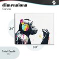 thumbnail image 4 of Stupell Industries Modern Ape On Air Headphones Canvas Art, 30 x 24, by Svetlana Aleynikova, 4 of 8