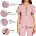 thumbnail image 5 of Wholesale V-Neck Scrub Set - Solid Color Hygienic Workwear with Pockets for Women (Jogger Pants, 8 Colors, Quick-Dry), 5 of 6