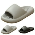 thumbnail image 3 of PEASKJP Mens Comfort Slide Sandals Anti-Slip Slippers Soft Thick Sole Slides Beach House Sandals Dark Gray 43, 3 of 4