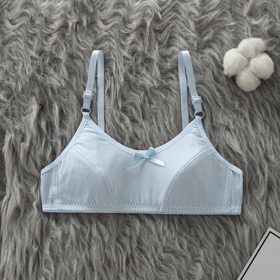 Ynynloco Teens Girls Training Bras Sport 100%Cotton Cami Bras with Adjustable Straps Fixed Pads