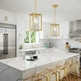 thumbnail image 6 of LMQNINE Modern Gold Crystal Pendant Light for Kitchen Island,Adjustable Square Chandelier for Dining Room,Bedroom,1-Light, 6 of 12