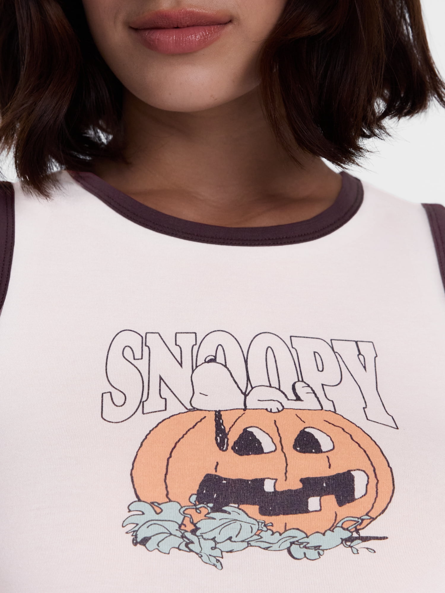 Peanuts Women's and Women's Plus Size Snoopy Pumpkin Sleep Tank Top, Sizes XS-2X