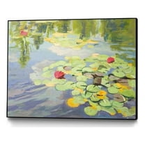 Giant Art Canvas  32x24 No Cloudy Days Framed in Green