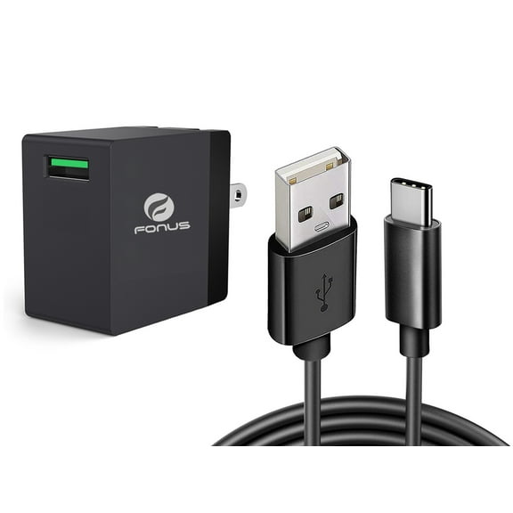 18W Quick Home Charger for Samsung Galaxy S23 FE Phone - 6ft USB Cable Power Cord Travel Wall for Samsung Galaxy S23 FE 6.4" (Fan Edition) Model