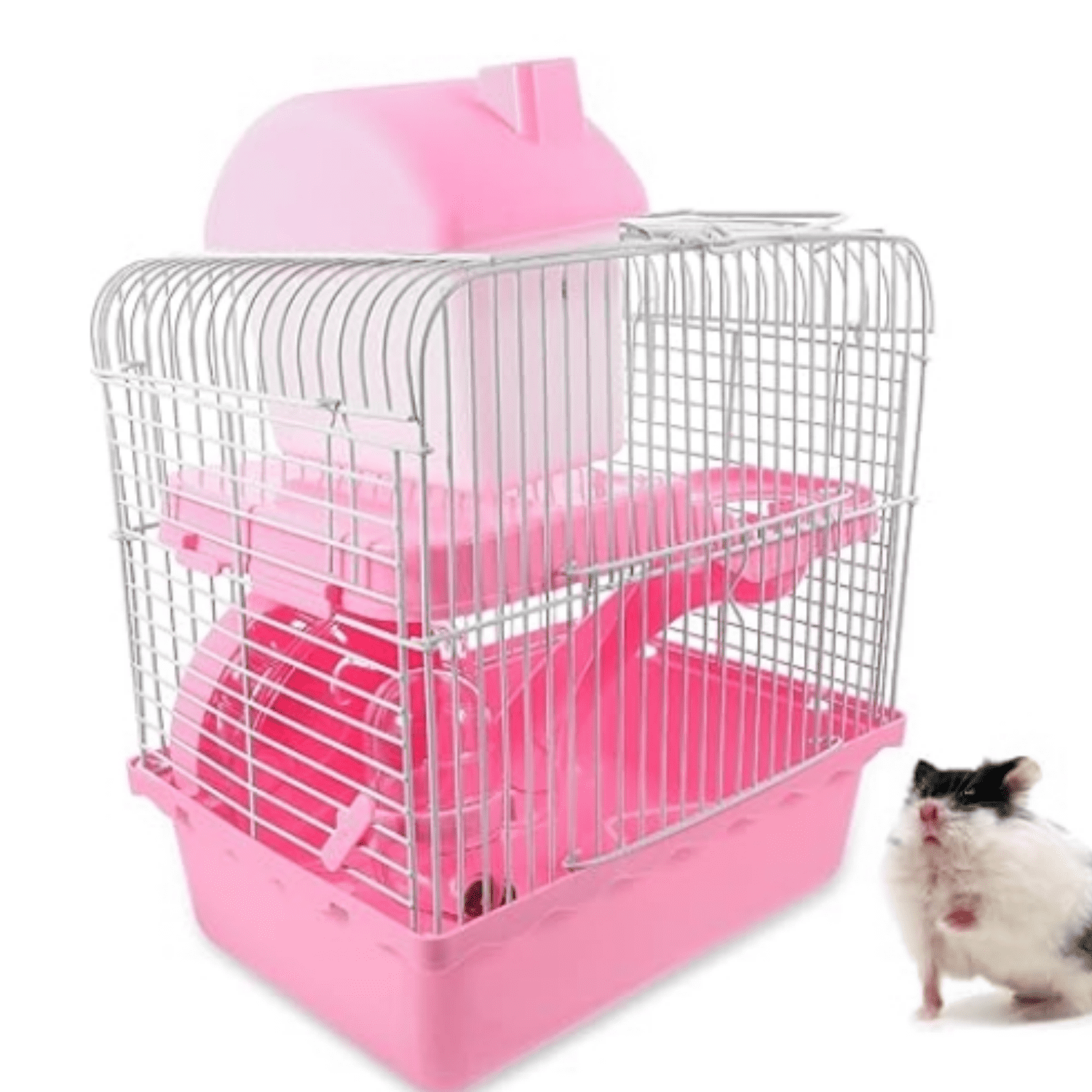 Hamster Castle Cage Large Rat Cage Chinchilla Cage Accessories Hamster Cage Rat Platform Cage Hamster House Double-Deck Cage Hamster Large Cage Double-Layer Hamster Castle