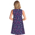 thumbnail image 2 of Bixox Dance Skull Star Print Women's Sleeveless A-Line Dress with Pockets, Casual Knee-Length Tank Dress for Summer-Medium, 2 of 7