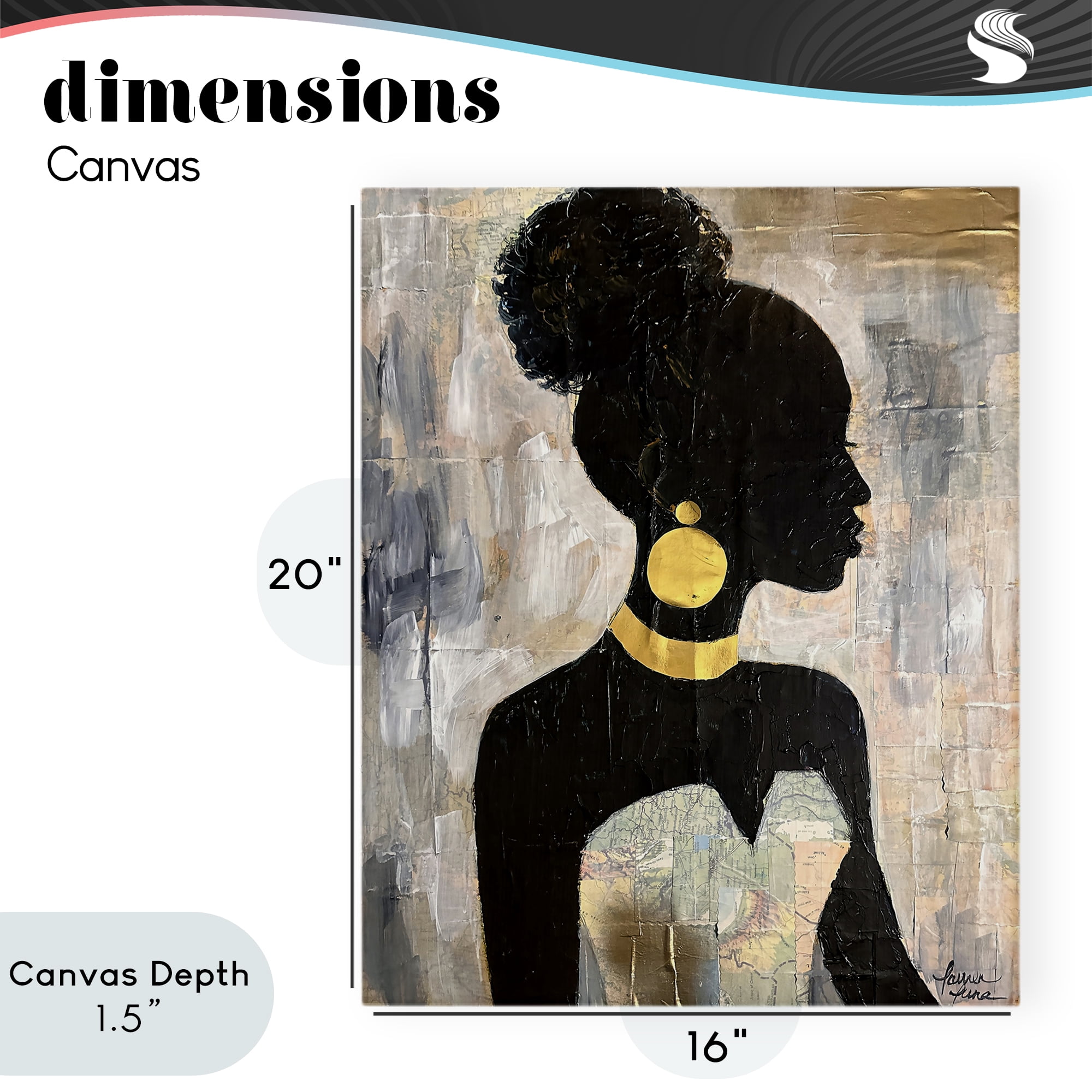 Stupell Industries Elegant Fashion Silhouette Canvas Wall Art, design by Lauren Luna