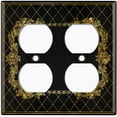 thumbnail image 2 of Metal Light Switch Plate Outlet Cover (French Victorian Frame - Double Duplex), 2 of 2
