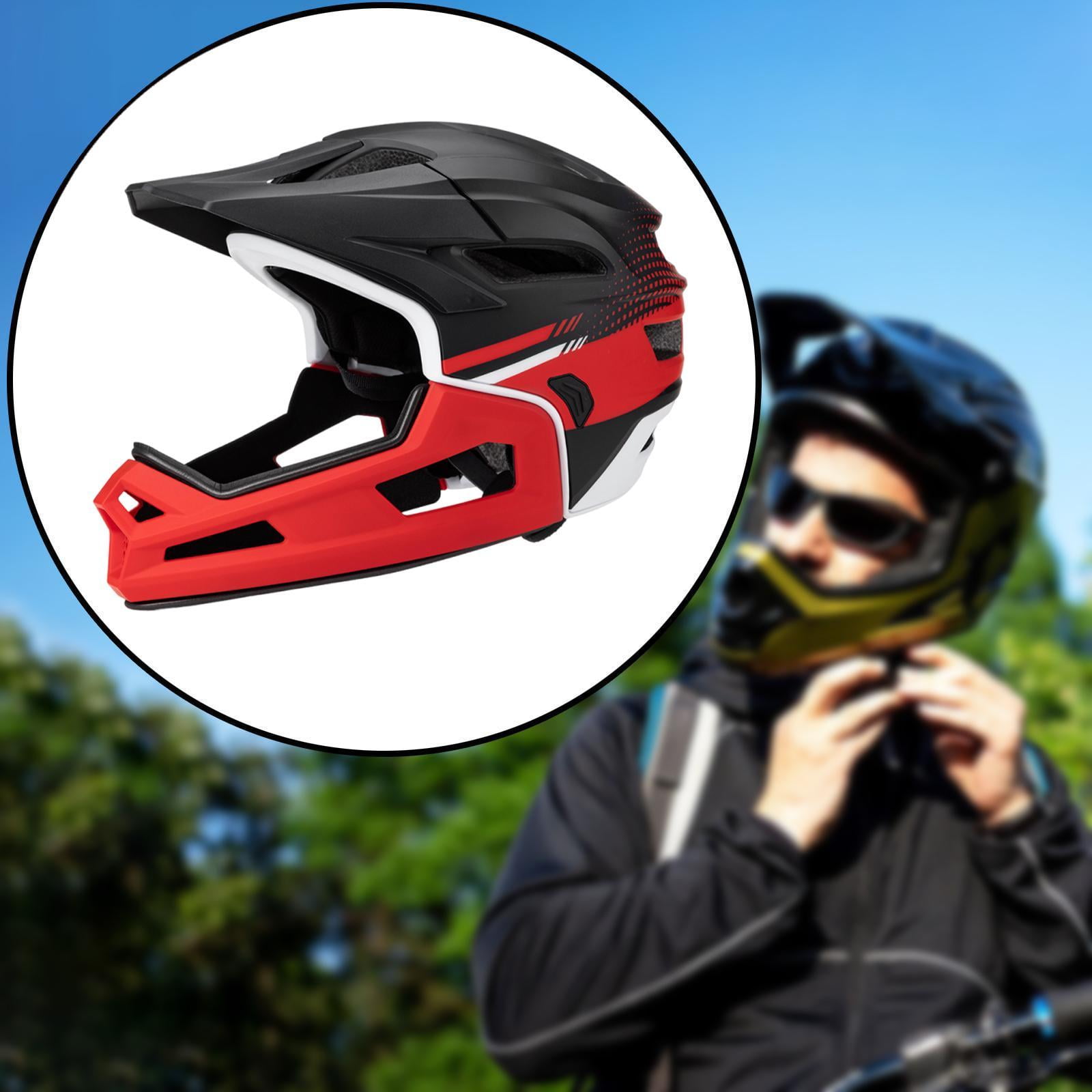 funtasica Full Face Bike Helmet Cycling Helmets Cycling Accessories Adjustable for Men Women Bicycles Helmet for Skateboarding Climbing Black Red
