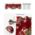 thumbnail image 6 of Christmas Poinsettia Cat Snowflake Window Curtain Living Room Kitchen Cabinet Tie-up Valance Curtain Rod Pocket Valance, 6 of 6