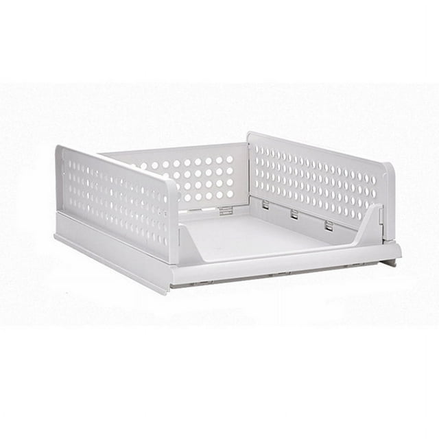Cesta de almacenamiento plegable para armario, con compartimentos para cajones, apilable, organizador de ropa, 33 x 43 x 14 cm (13,0 x 16,9 x 5,5 pulgadas)