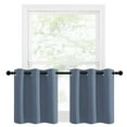 thumbnail image 2 of NICETOWN Short Blackout Curtains for Bathroom, Light Blocking Thermal Insulated Curtains Privacy Grommet Window Treatment, 42"x24", Stone Blue, 2 Panels, 2 of 7