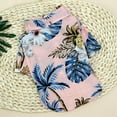 thumbnail image 2 of URMAGIC Pet Summer Chiffon Clothes Small Medium Dog Puppy Coconut Tree Print Hawaii Beach Shirt Blouse Thin Vest Outfit,Pink, 2 of 3