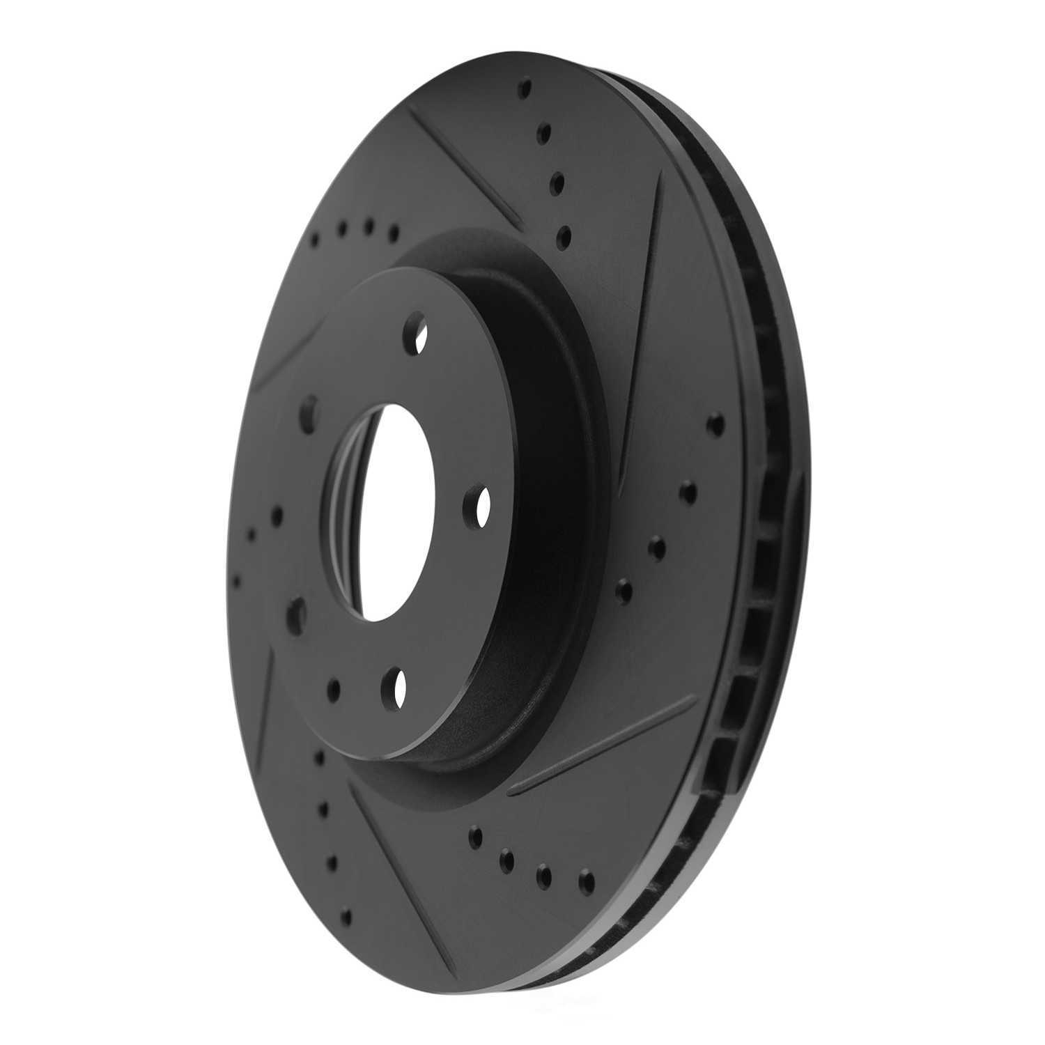 Dynamic Friction Company 633-80081R DFC Brake Rotor - Drilled And Slotted - Black