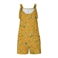 thumbnail image 4 of Summer YANHAIGONG Womens Jumpsuits and Rompers Shorts,Womens 2025 Summer Casual Floral Print Sleeveless Rompers,Spaghetti Strap Loose Shorts Jumpsuit with Pockets, 4 of 6