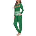 thumbnail image 2 of FKELYI Xmas Ginger Pj 2 Packs Elastic Christmas Snowflake Holiday Pajamas for Women Long Sleeve Pajamas for Women Soft Comfy Size 5XL, 2 of 5