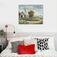 thumbnail image 5 of ARISTURING Pictures of Barns Prints Wall Canvas Old Rustic Bedroom Windmill Wall Decor Farmhouse Barn Pictures wall Art Blue sky and White Floral Retro Paintings, 5 of 6
