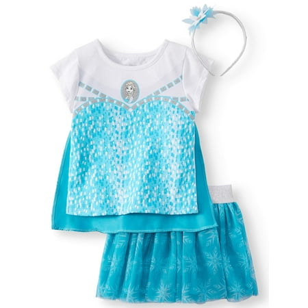 Frozen T-Shirt, Tutu Skirt, & Headband, 3pc Outfit Set (Toddler