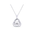 thumbnail image 4 of 1/33 Cttw Natural Diamond 14k Gold Plated Sterling Silver Necklace Dancing Diamond - 18 Inch Rope Chain, 4 of 6