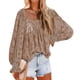 thumbnail image 3 of Tops Casuales Para Mujer, Blusa De Cuello Cuadrado Elegante Amigable Con La Piel Para Club Para Mujer Para El Trabajo ANGGREK No, 3 of 6