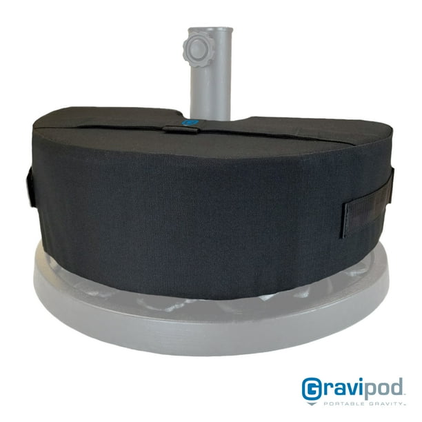 Gravipod Solo Half Round Umbrella Base Weight Bag Up to 50 lbs