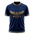 thumbnail image 2 of Zimjoy 2026 Mexico Soccer Jersey for Men World Soccer Game Mexico Team Short Sleeve Mock Crew Neck Football Jersey Shirts Navy M, 2 of 6