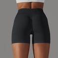thumbnail image 4 of YDKZYMD Plus Size Shorts for Women Crossover V Cross Ribbed Scrunch Butt Lifting Leggings High Waist Biker Stretchy Seamless Sport Shorts Compression Booty Running Yoga Short Black 2XL, 4 of 6