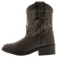 thumbnail image 2 of SMOKY MOUNTAIN BOOTS Unisex Kids' Monterey Western Boots, Color: Brown/Black, Size: 5, 2 of 5