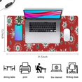 thumbnail image 5 of Long Mouse Pads for Desk,Red Christmas Snowflake Pattern Desk Mats on Top Of Desks, Desk Mouse Pad Extra Large with 3mm Non-Slip Base and Stitched Edge for Gaming,Office,Work,Home 31.5x15.7in, 5 of 5