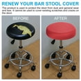 thumbnail image 6 of Uxcell 9.5" Bar Stool Cover 4 Pack Stool Cushion Cover 11"-14" Chair Emerald green, 6 of 7