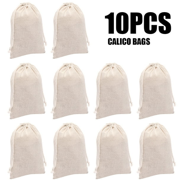 Adifare 10PCS Burlap Gift Bags With Drawstring Small Party Favor Gift Bags Brown Bags Bulk Small