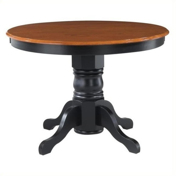 Homestyles Bishop Wood Pedestal Table in Black