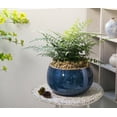 thumbnail image 5 of Better Homes & Gardens Pottery 12" Toramina Spekcled Ceramic Planter, Blue, 5 of 8