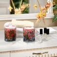 thumbnail image 4 of Yayeee 2 Pack Qtip Holder Bathroom Cotton Swab Canister with Lid Clear Dispenser Set, Orange Vibrant Flowers, 4 of 6