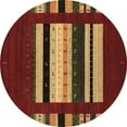 thumbnail image 1 of Ahgly Company Indoor Round Abstract Brown Contemporary Area Rugs, 6' Round, 1 of 4