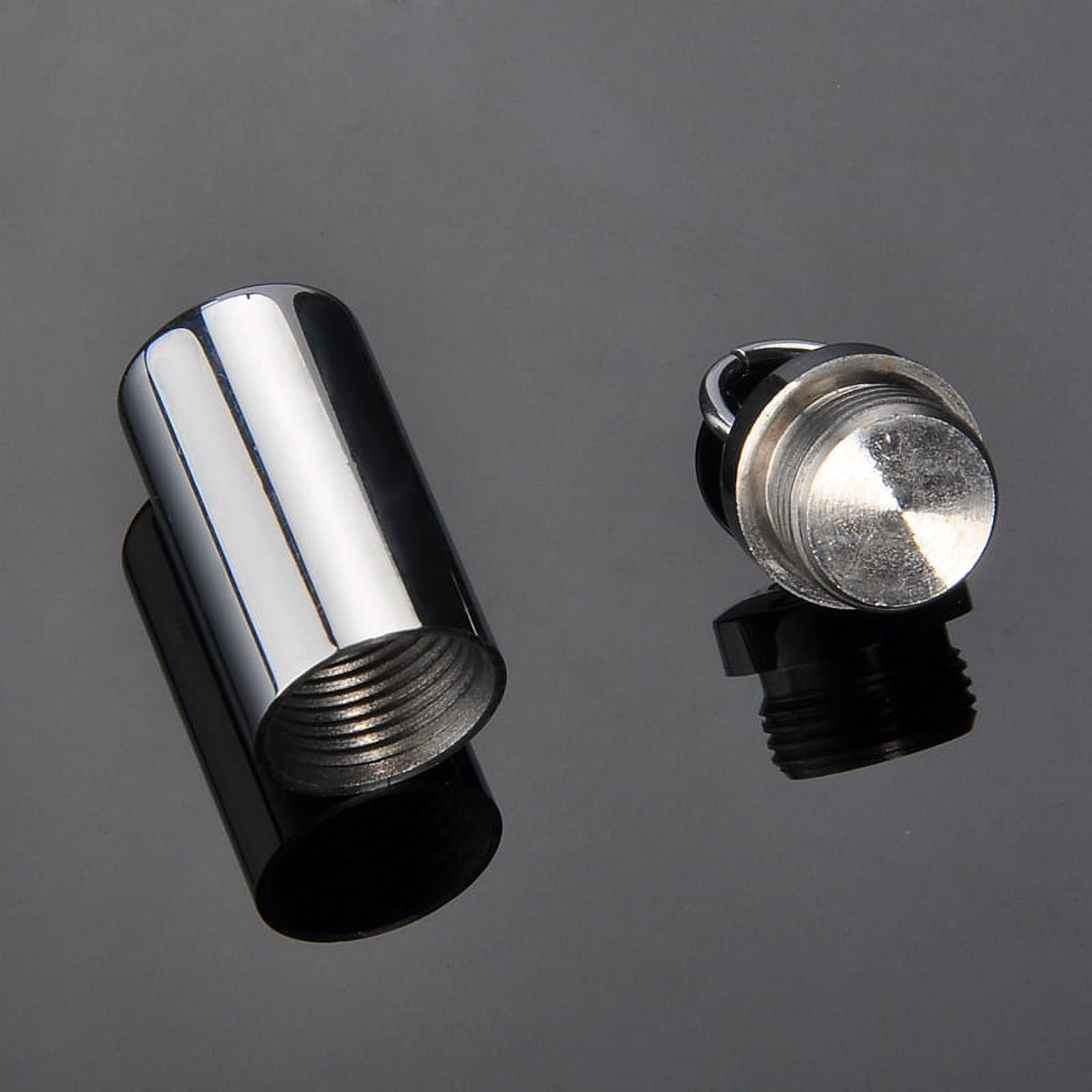 Anavia Silver Polished Human Ashes Container Cylinder Memorial Necklace Pendants for Cremated Ashes Holder With Free Funnel Kit and Jewelry Box